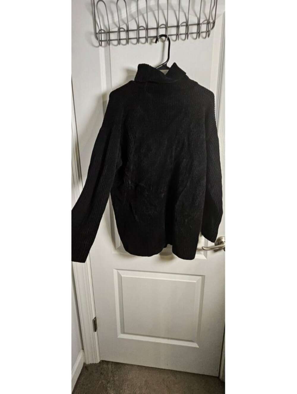 Lauren Ralph Lauren Black Chenille Turtleneck Sweater Women’s Medium